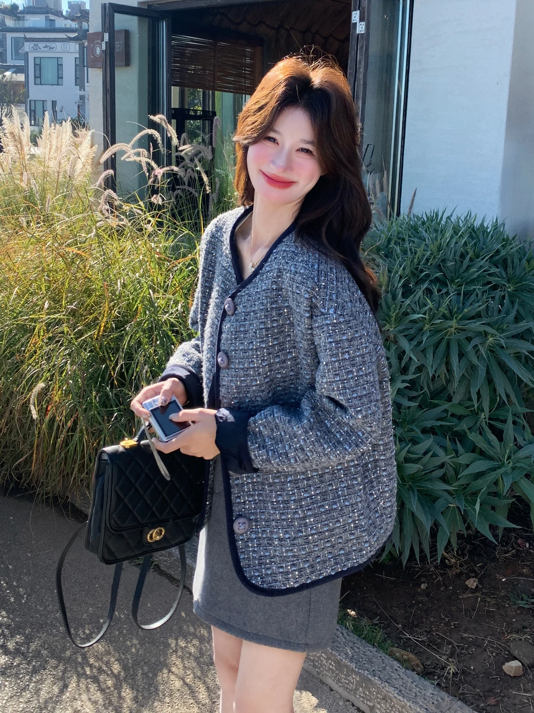 ay Tweed Knitted Jaet Women's Spring Autumn New Sle European Goods High-End Sensation Color Colion Top
ay Tweed Knitted Jaet Women's Spring Autumn New Sle European Goods High-End Sensation Color Colion Top