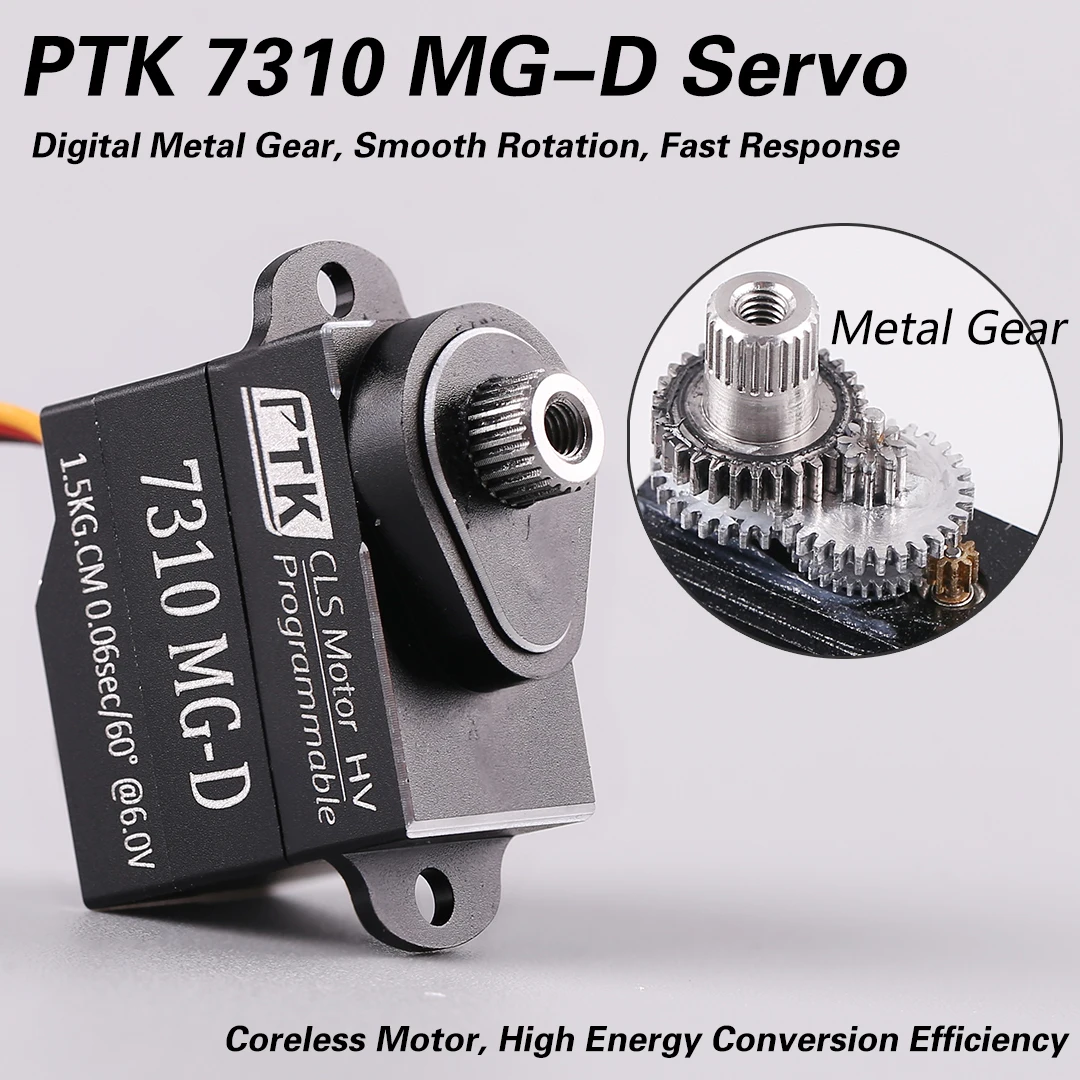 PTK 7310 MG-D Servo, Full Metal Mini Micro Servo, Fast Response RC Drift Servo for Mini Z Cars
PTK 7310 MG-D Servo, Full Metal Mini Micro Servo, Fast Response RC Drift Servo for Mini Z Cars