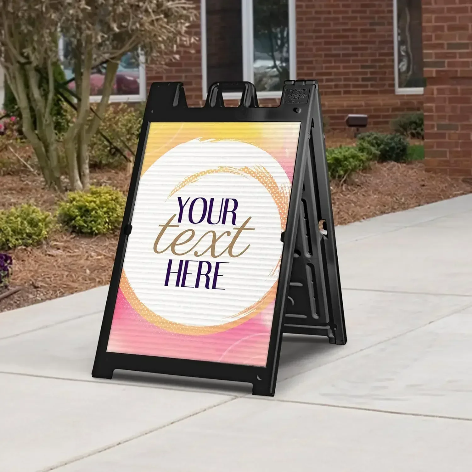 Custom A-Frame Sign | 24"x36" Design Your Own Sign Add Text/Image/Logo | Signicade Outdoor Sandwich Board with Deluxe Stand, Bla
Custom A-Frame Sign | 24"x36" Design Your Own Sign Add Text/Image/Logo | Signicade Outdoor Sandwich Board with Deluxe Stand, Bla