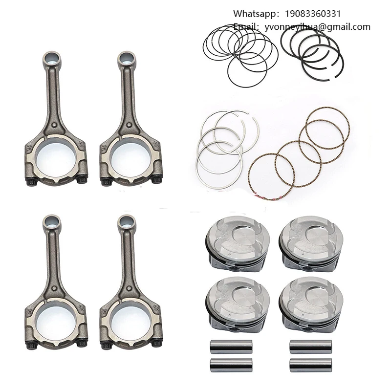 4Pcs Connecting Rod Piston 235102B000 For HYUNDAI ACCENT 1.6L 1591C 2012 - 2017 230412B600 230412B610 230412B620 23410-2B600
4Pcs Connecting Rod Piston 235102B000 For HYUNDAI ACCENT 1.6L 1591C 2012 - 2017 230412B600 230412B610 230412B620 23410-2B600