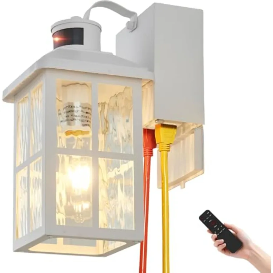 Porch Light with GFCI Outlet with Remote Dusk to Dawn Outdoor Lighting with Outlet Upgraded 4 Lighting Modes Motion Sensor Outd
Porch Light with GFCI Outlet with Remote Dusk to Dawn Outdoor Lighting with Outlet Upgraded 4 Lighting Modes Motion Sensor Outd