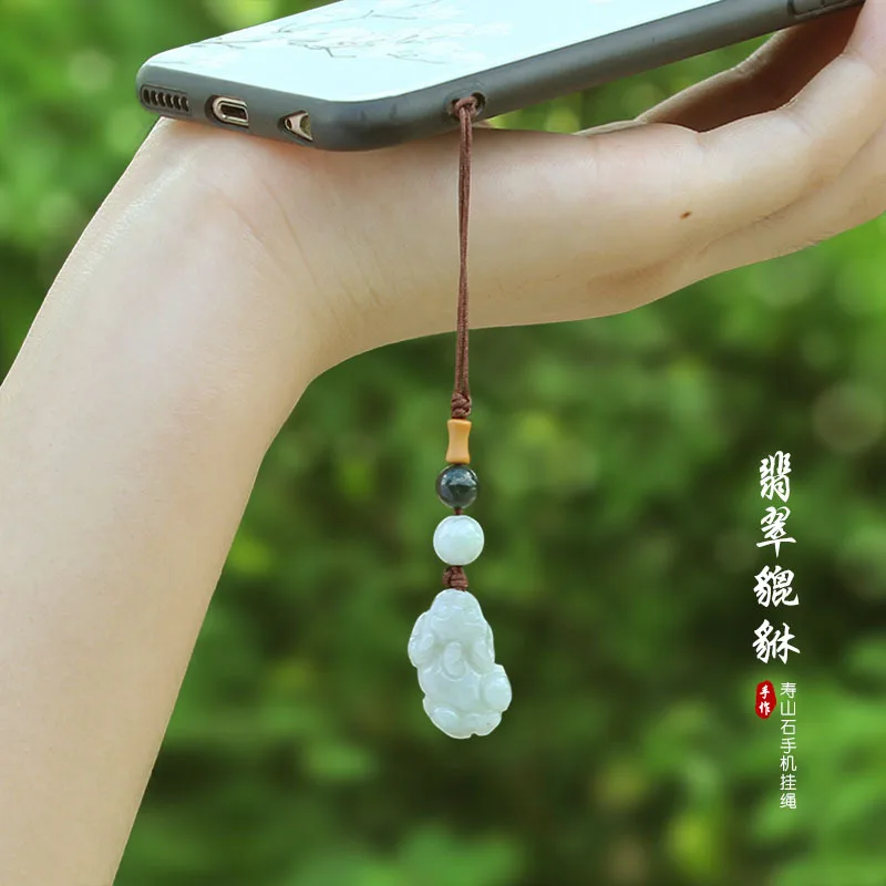 DIY accessories Chinese style mobile phone chain jadeite Pixiu mobile phone lanyard detachable u disk pendant creative men and w
DIY accessories Chinese style mobile phone chain jadeite Pixiu mobile phone lanyard detachable u disk pendant creative men and w