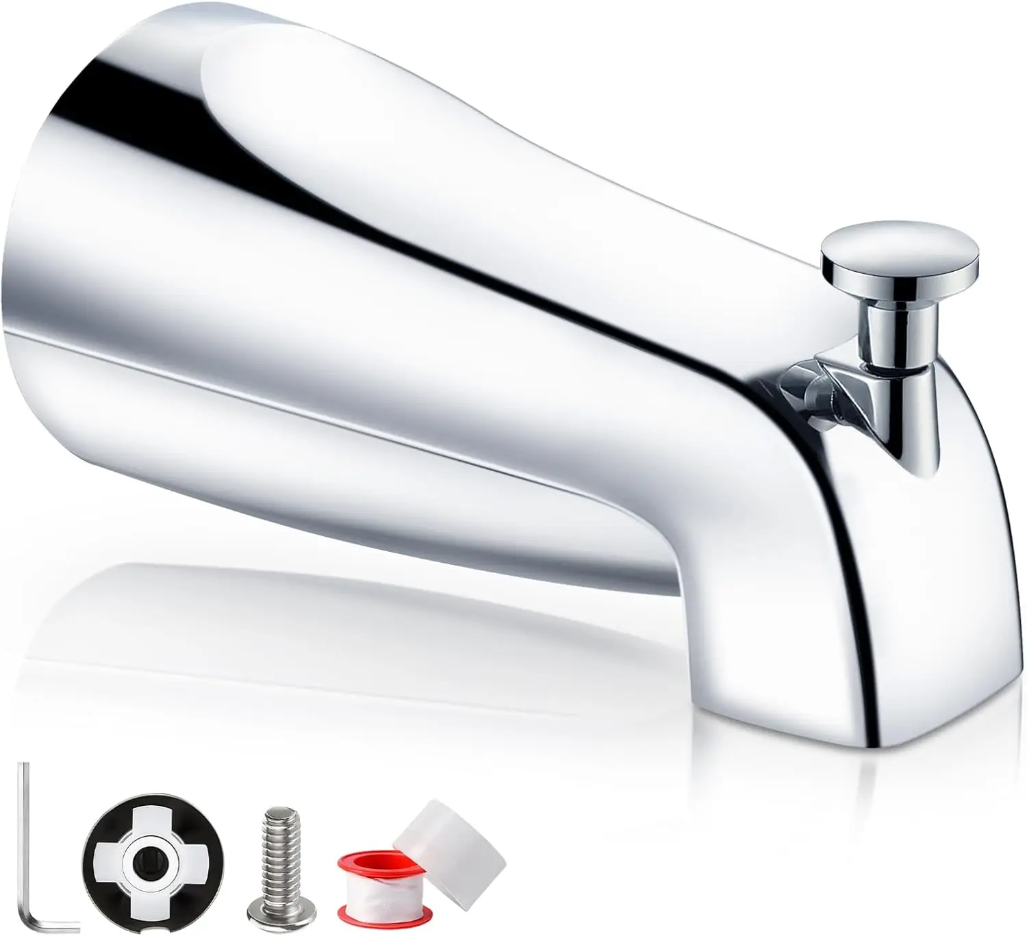 Bathtub Faucet Easy to Install Tub Spout with Diverter,American Standard Tub Faucet Replacement Fits 1/2" (5/8" Diameter)
Bathtub Faucet Easy to Install Tub Spout with Diverter,American Standard Tub Faucet Replacement Fits 1/2" (5/8" Diameter)