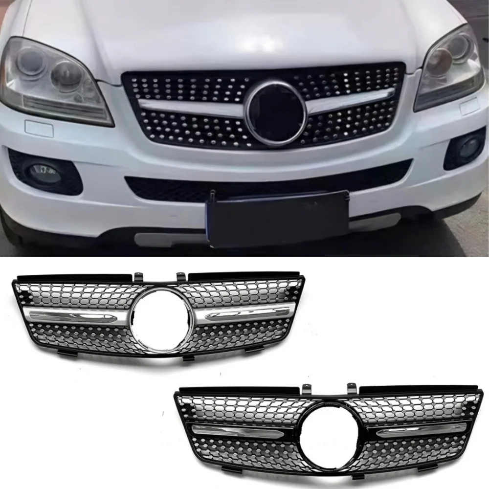 For Mercedes Benz ML class W164 front bumper starry ventilation grille 2005-2008
For Mercedes Benz ML class W164 front bumper starry ventilation grille 2005-2008