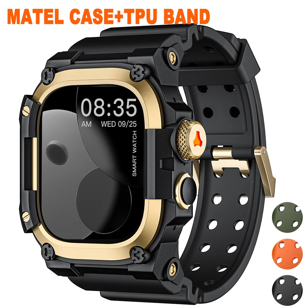 Премиальный ремешок из TPU для Apple Watch Ultra 3 2 49 мм, набор металлических защитных чехлов, ремешок для iWatch Ultra 1 49 мм, противоударный спортивный ремешок для мужских часов.
Премиальный ремешок из TPU для Apple Watch Ultra 3 2 49 мм, набор металлических защитных чехлов, ремешок для iWatch Ultra 1 49 мм, противоударный спортивный ремешок для мужских часов.