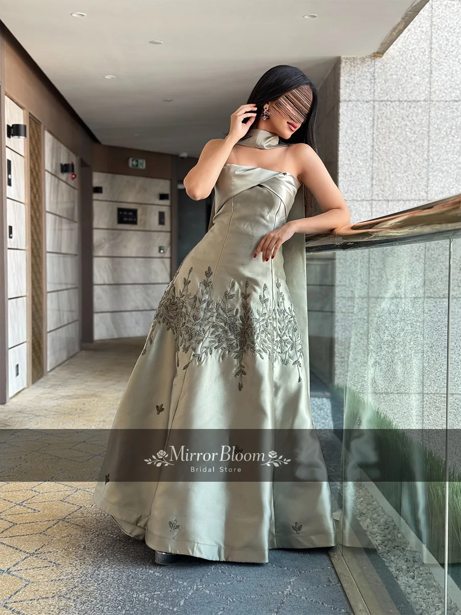 Elegant Sage Green Halter Neck Formal Evening Gowns Women Floor Length PLeats Beaded Embroidery A Line Luxury Evening Dresses
Elegant Sage Green Halter Neck Formal Evening Gowns Women Floor Length PLeats Beaded Embroidery A Line Luxury Evening Dresses