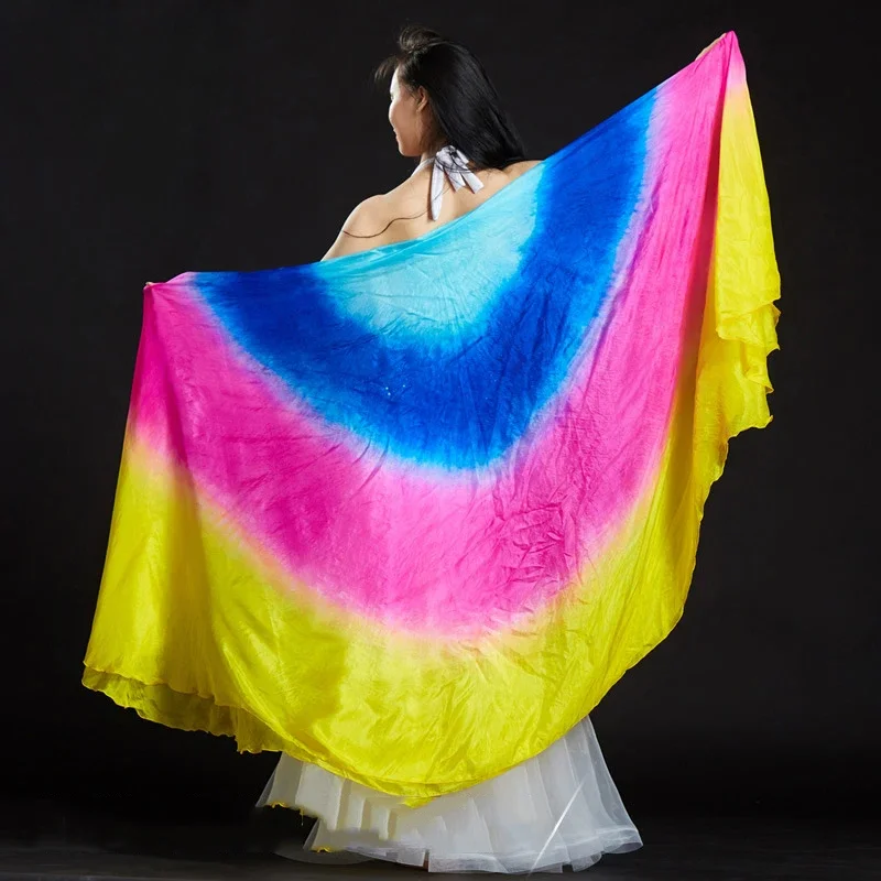 Дешевая шелковая вуаль с градиентом полукруга для танца живота, 5 мм, настоящая, 2,5 м x 1,1 м, машинные закрученные края, разные красочные
Дешевая шелковая вуаль с градиентом полукруга для танца живота, 5 мм, настоящая, 2,5 м x 1,1 м, машинные закрученные края, разные красочные