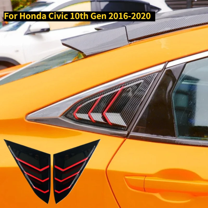Car Accessories Sedan Rear Side Window Louvers Air Vent Scoop Shades Cover Trim Blinds Carbon for Honda Civic 10th Gen 2016-2020
Car Accessories Sedan Rear Side Window Louvers Air Vent Scoop Shades Cover Trim Blinds Carbon for Honda Civic 10th Gen 2016-2020