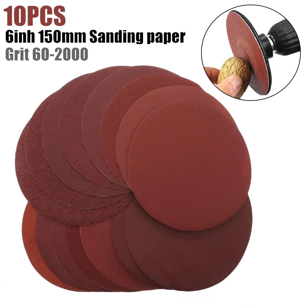 10pcs 6 Inch/150mm Sanding Discs Set 60-1500 Grit Polishing Pad Sandpaper For Wood/ Aluminum Polishing & Grinding Accessories
10pcs 6 Inch/150mm Sanding Discs Set 60-1500 Grit Polishing Pad Sandpaper For Wood/ Aluminum Polishing & Grinding Accessories