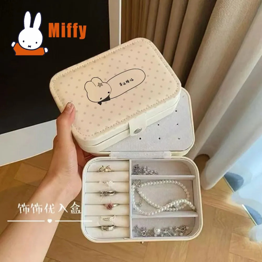 Kawaii Miffy Jewelry Box Cute Rabbit Organizer Case Portable Three- Layer Earring Ring Necklace Stud Holder Small Travel Gift
Kawaii Miffy Jewelry Box Cute Rabbit Organizer Case Portable Three- Layer Earring Ring Necklace Stud Holder Small Travel Gift