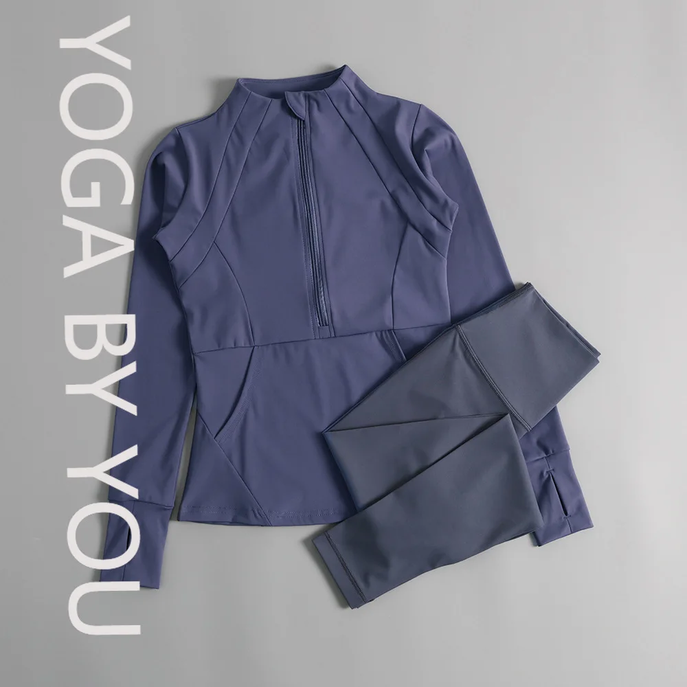 Running women's suit autumn and winter long-sleeved professional gym wear slim and thin yoga clothes stand-up collar jacket 2025
Running women's suit autumn and winter long-sleeved professional gym wear slim and thin yoga clothes stand-up collar jacket 2025