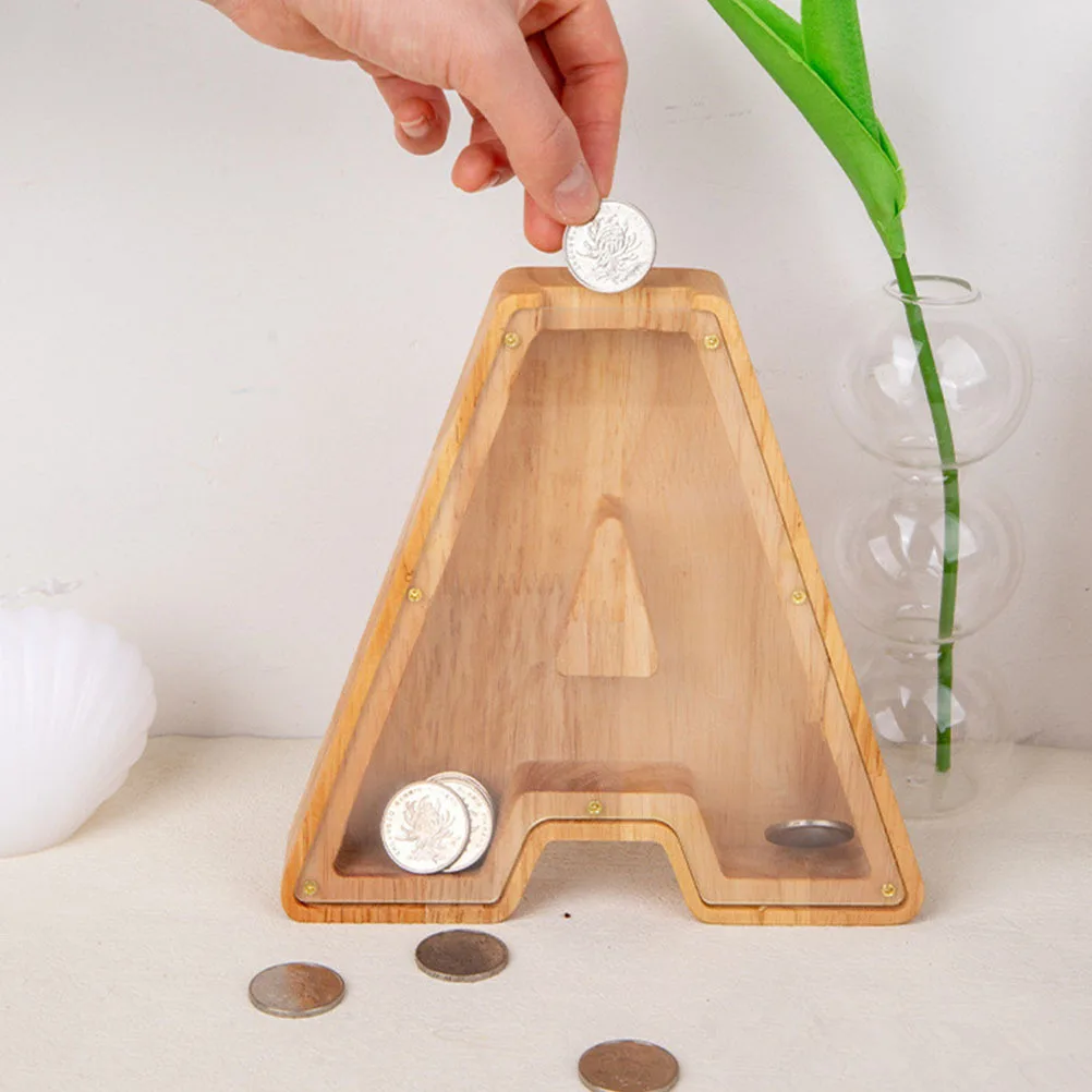 Letter Shaped Wooden Piggy Bank Transparent Coin Storage Box Large Capacity Money Holder For Kids Desktop Decoration Alphabet
Letter Shaped Wooden Piggy Bank Transparent Coin Storage Box Large Capacity Money Holder For Kids Desktop Decoration Alphabet