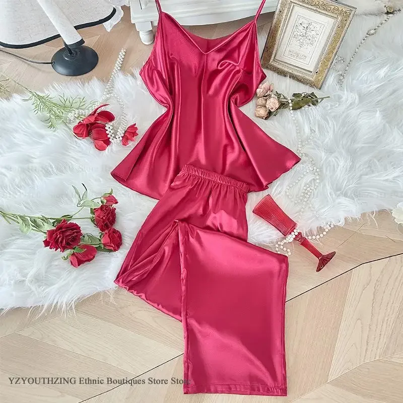 Plus Size 3Xl 4Xl 5Xl Pajamas Set Women Suspender Pijamas Suit Home Clothes Summer New Silk Satin Sleepwear Casual Lounge Wear
Plus Size 3Xl 4Xl 5Xl Pajamas Set Women Suspender Pijamas Suit Home Clothes Summer New Silk Satin Sleepwear Casual Lounge Wear