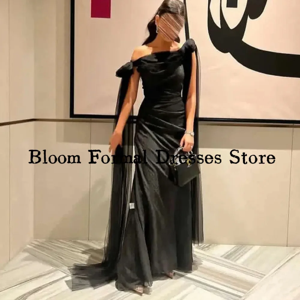 Bloom Black Prom Dresses Long Tulle Straps Formal Wedding Party Gowns Sleeveless Strapless Simple Elegant Evening Dresses
Bloom Black Prom Dresses Long Tulle Straps Formal Wedding Party Gowns Sleeveless Strapless Simple Elegant Evening Dresses