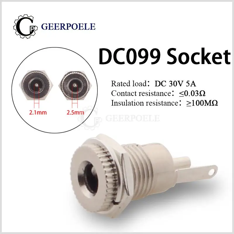DC099 5.5x2.1 DC Power Jack Socket Female Power 30V Panel Mount Connector Panel Metal 5.5*2.1 5.5*2.5 Electric Terminal Tomada
DC099 5.5x2.1 DC Power Jack Socket Female Power 30V Panel Mount Connector Panel Metal 5.5*2.1 5.5*2.5 Electric Terminal Tomada