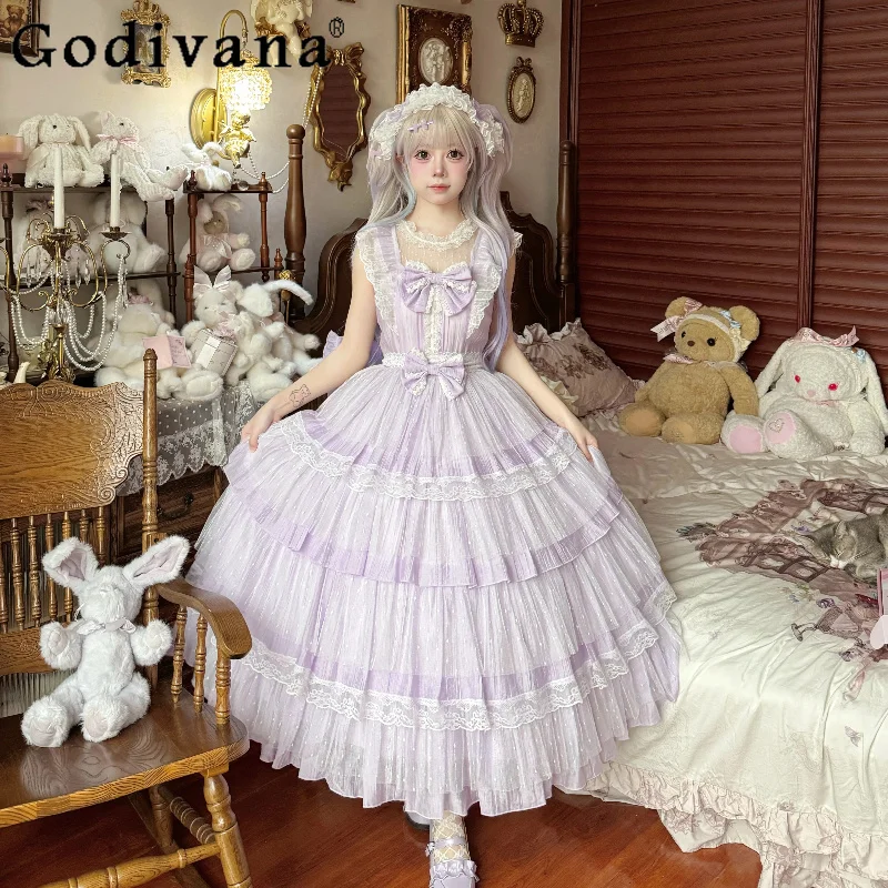Original: Purple Princess Dress Spring Summer New Women's Sweet Elegant High Waist Slim Lolita Fairy Dress Lady Evening Dress
Original: Purple Princess Dress Spring Summer New Women's Sweet Elegant High Waist Slim Lolita Fairy Dress Lady Evening Dress