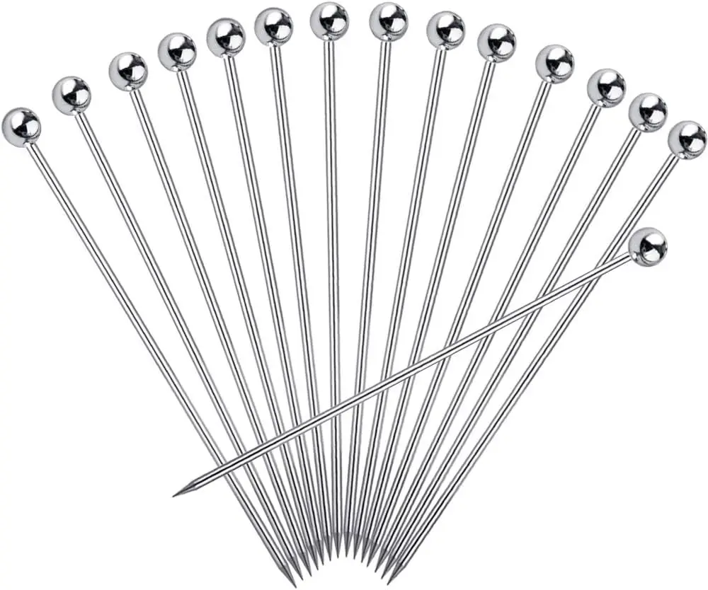 Cocktail Picks for Drinks, Stainless Steel Cocktail Toothpicks, Reusable Cocktail Skewers, Garnish Picks Bloody Mary Skewers, Me
Cocktail Picks for Drinks, Stainless Steel Cocktail Toothpicks, Reusable Cocktail Skewers, Garnish Picks Bloody Mary Skewers, Me