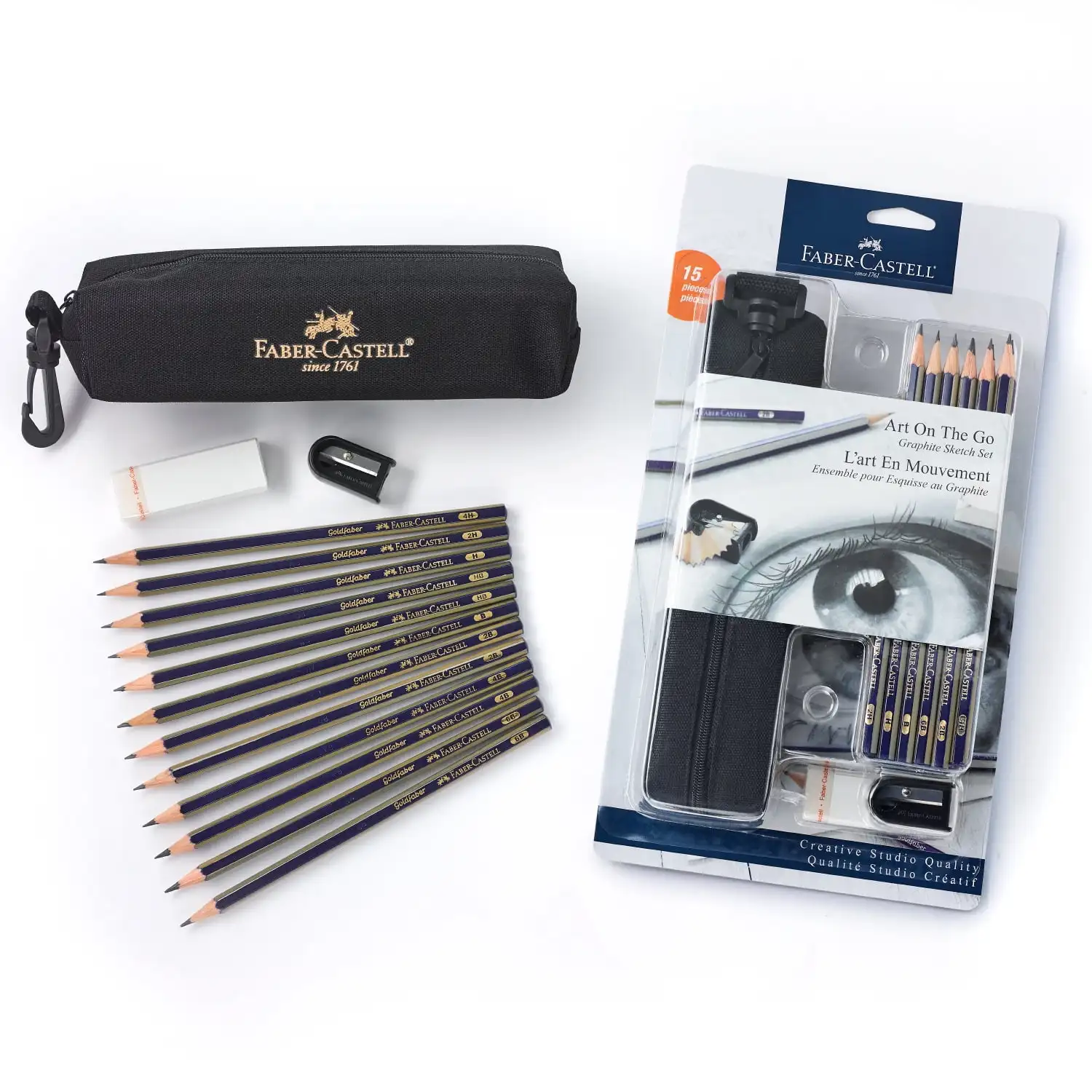 Faber-Castell Art on The Go Graphite Pencil Set, Adult Graphite Pencil Set (Beginners)
Faber-Castell Art on The Go Graphite Pencil Set, Adult Graphite Pencil Set (Beginners)