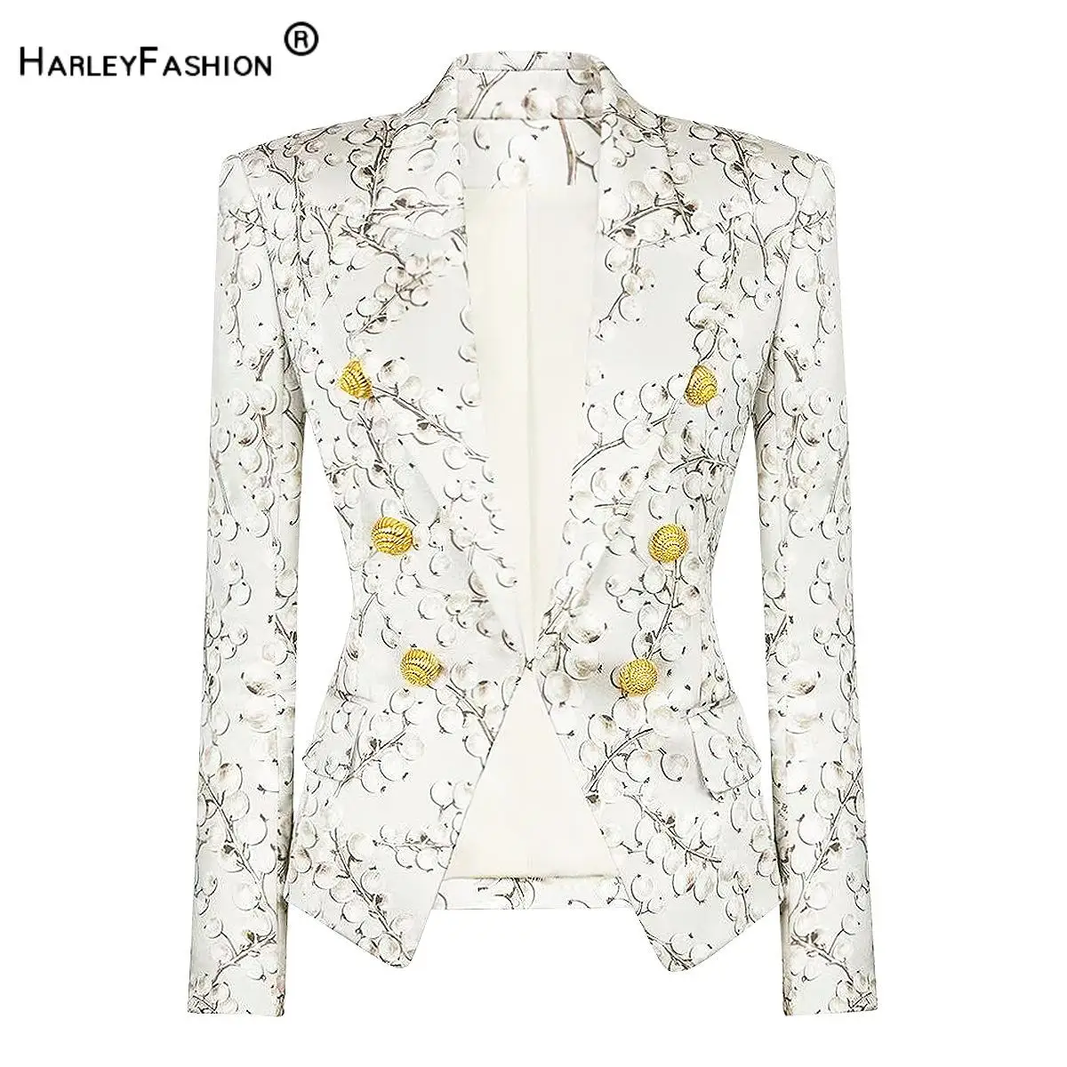 Quality Designed in Stock Lady Office Fashion Wear Notched Double-breasted Print Slim Fitted Blazer for Women
Quality Designed in Stock Lady Office Fashion Wear Notched Double-breasted Print Slim Fitted Blazer for Women