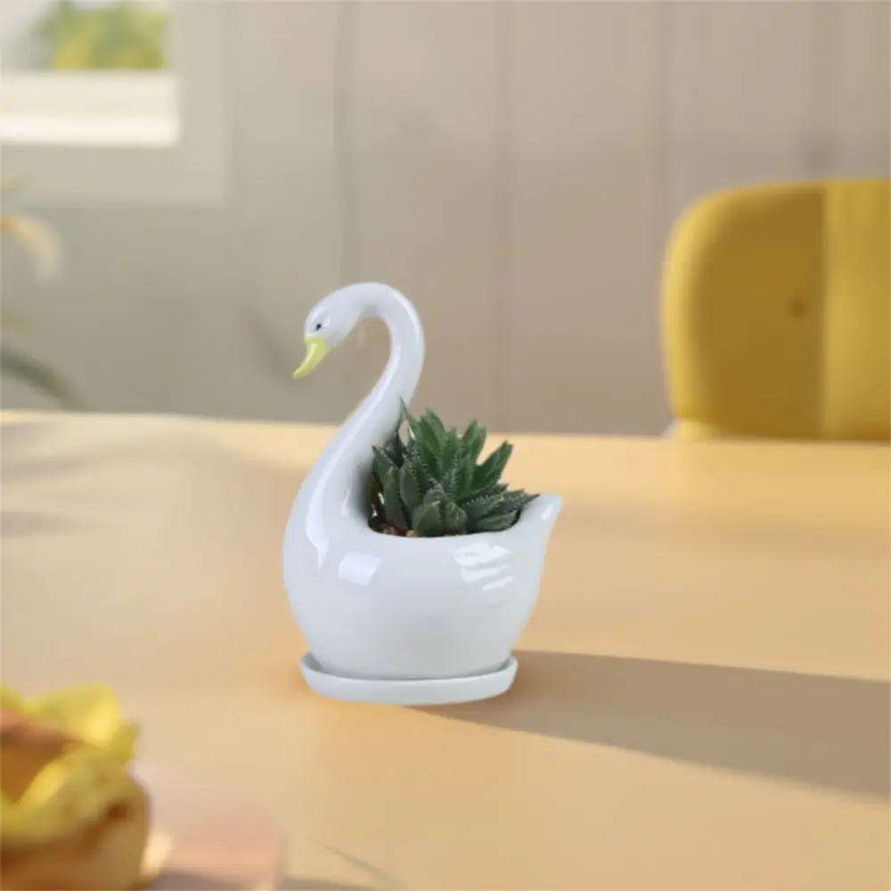 Crafts Ceramic White Swan Flower Pot Creative Cute Animal Vase Simulated Personalized Plant Pot Succulent
Crafts Ceramic White Swan Flower Pot Creative Cute Animal Vase Simulated Personalized Plant Pot Succulent