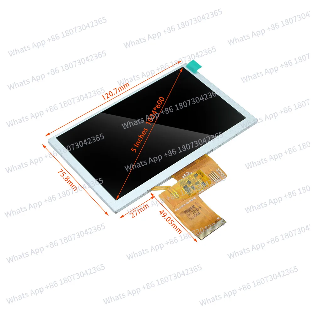 5-inch 1024 * 600 high resolution 1000cd/m ² high brightness HDMI 5V USB powered LCD screen display screen
5-inch 1024 * 600 high resolution 1000cd/m ² high brightness HDMI 5V USB powered LCD screen display screen
