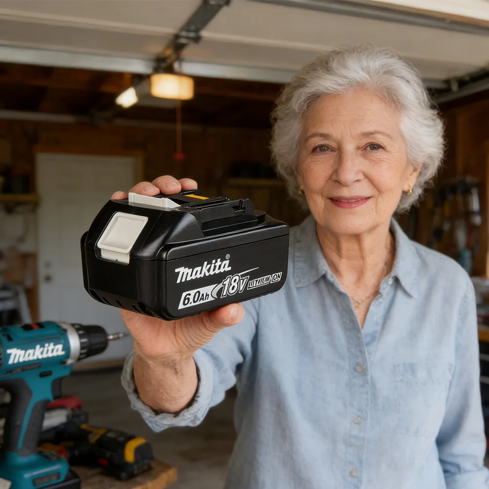 LXT System 18V 6000mAh Li-ion Battery Compatible All Makita 18V Tools
LXT System 18V 6000mAh Li-ion Battery Compatible All Makita 18V Tools