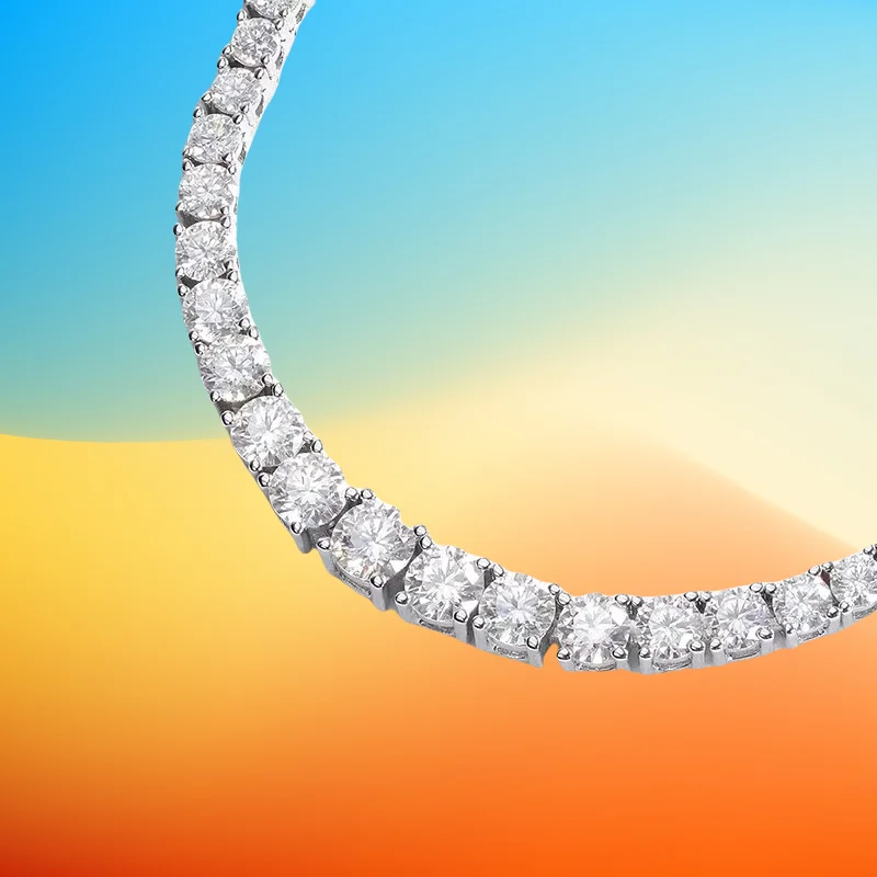 New D Color Moissanite Tennis Necklace For Women S925 Silver Invisible Spring Buckle Neck Chain Wedding Party Fine Jewelry
New D Color Moissanite Tennis Necklace For Women S925 Silver Invisible Spring Buckle Neck Chain Wedding Party Fine Jewelry