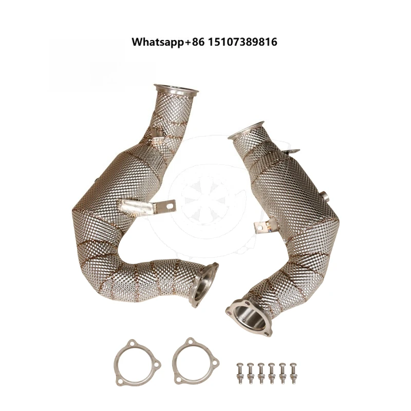 Exhaust Catted Downpipe for Macan S Turbo 3.0T 3.6T 2014+ with Heat Shield
Exhaust Catted Downpipe for Macan S Turbo 3.0T 3.6T 2014+ with Heat Shield