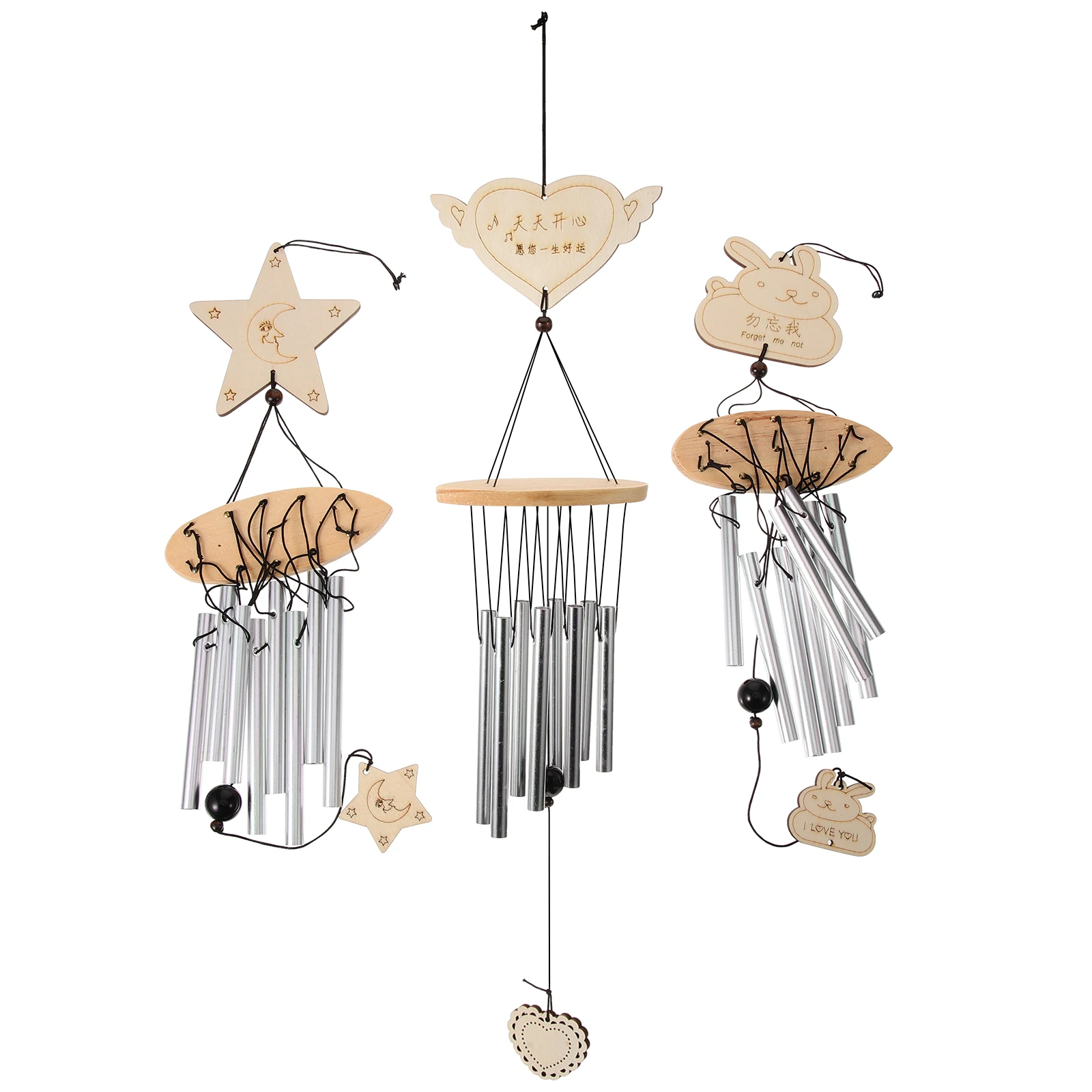 3pcs Wood Aluminum Wind Chime Set Decor Star Design Hanging Ring Easy Install Outdoor Indoor
3pcs Wood Aluminum Wind Chime Set Decor Star Design Hanging Ring Easy Install Outdoor Indoor