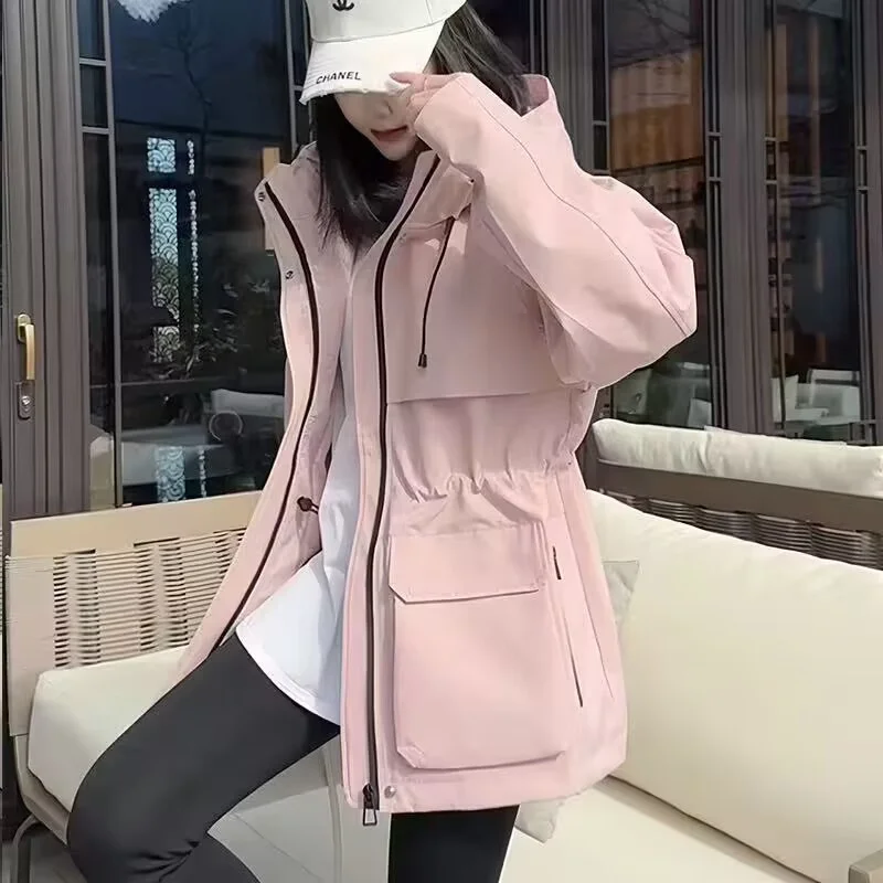 Korean Lady Fashion Solid Color Stormtrooper Jacket Spring Autumn Women Long Sleeves Outwear 2025 Female New Hooded Casual Coat
Korean Lady Fashion Solid Color Stormtrooper Jacket Spring Autumn Women Long Sleeves Outwear 2025 Female New Hooded Casual Coat