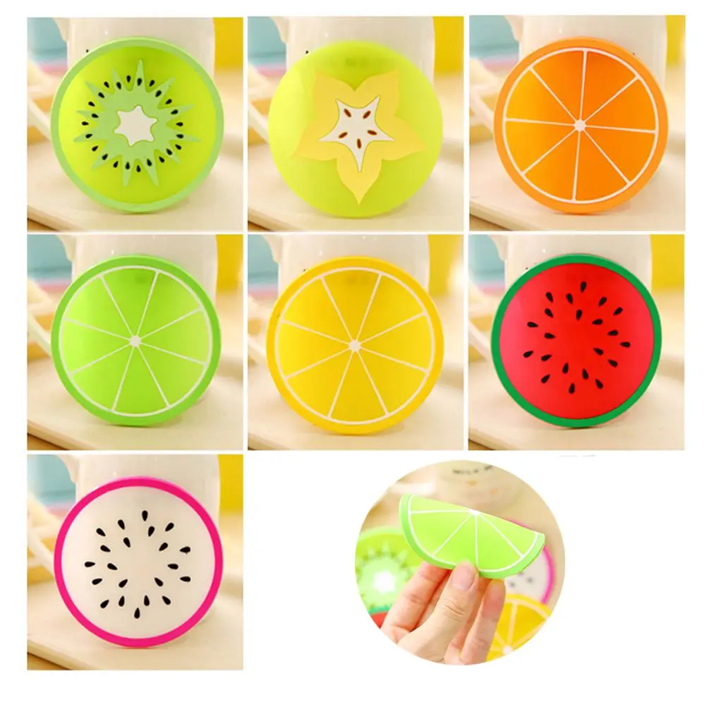7 pcs Non-slip Heat Insulation Coaster Round Silicone Pad Cup Holder Fruit Shaped Mat Waterproof Table Protector Home Decor
7 pcs Non-slip Heat Insulation Coaster Round Silicone Pad Cup Holder Fruit Shaped Mat Waterproof Table Protector Home Decor