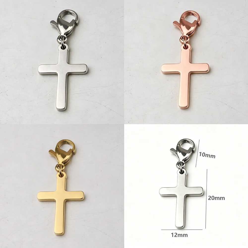 5Pcs/Lot Stainless Steel Clip on Charms Cross Lobster Pendants For DIY Making Fashion Jewelry Accessory Wholesale
5Pcs/Lot Stainless Steel Clip on Charms Cross Lobster Pendants For DIY Making Fashion Jewelry Accessory Wholesale