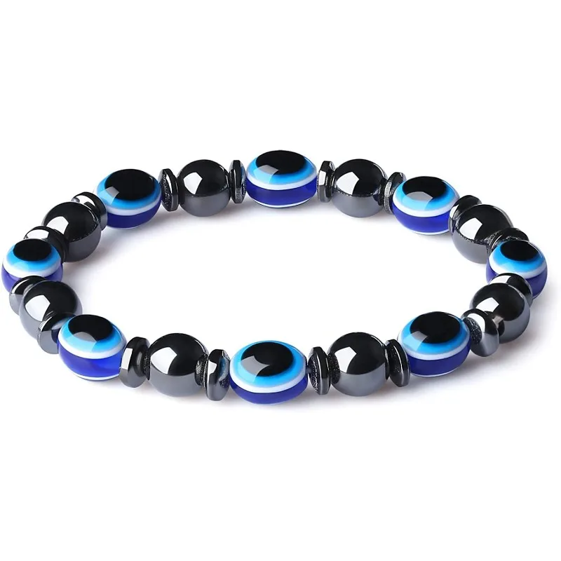 Factory Wholesale Hematite Blue Evil Eye Bracelet Turkey Eyes Wish Handmade Women's Resins Bead Bangle Elastic Bracelets Jewelry
Factory Wholesale Hematite Blue Evil Eye Bracelet Turkey Eyes Wish Handmade Women's Resins Bead Bangle Elastic Bracelets Jewelry