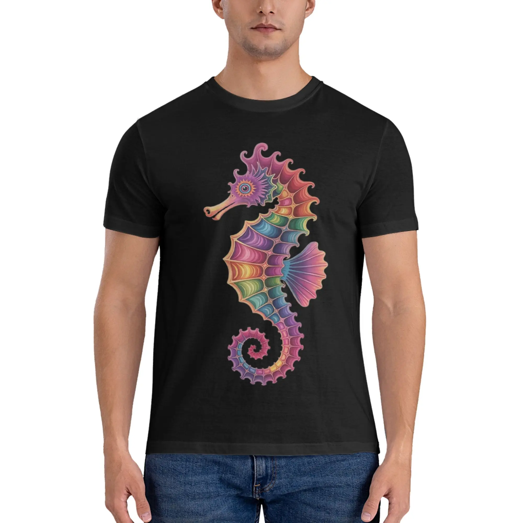 Colorful Seahorse T-Shirt for Men Cotton T Shirts Men's Short Sleeve O-Neck Summer Clothes Tops S-6XL
Colorful Seahorse T-Shirt for Men Cotton T Shirts Men's Short Sleeve O-Neck Summer Clothes Tops S-6XL