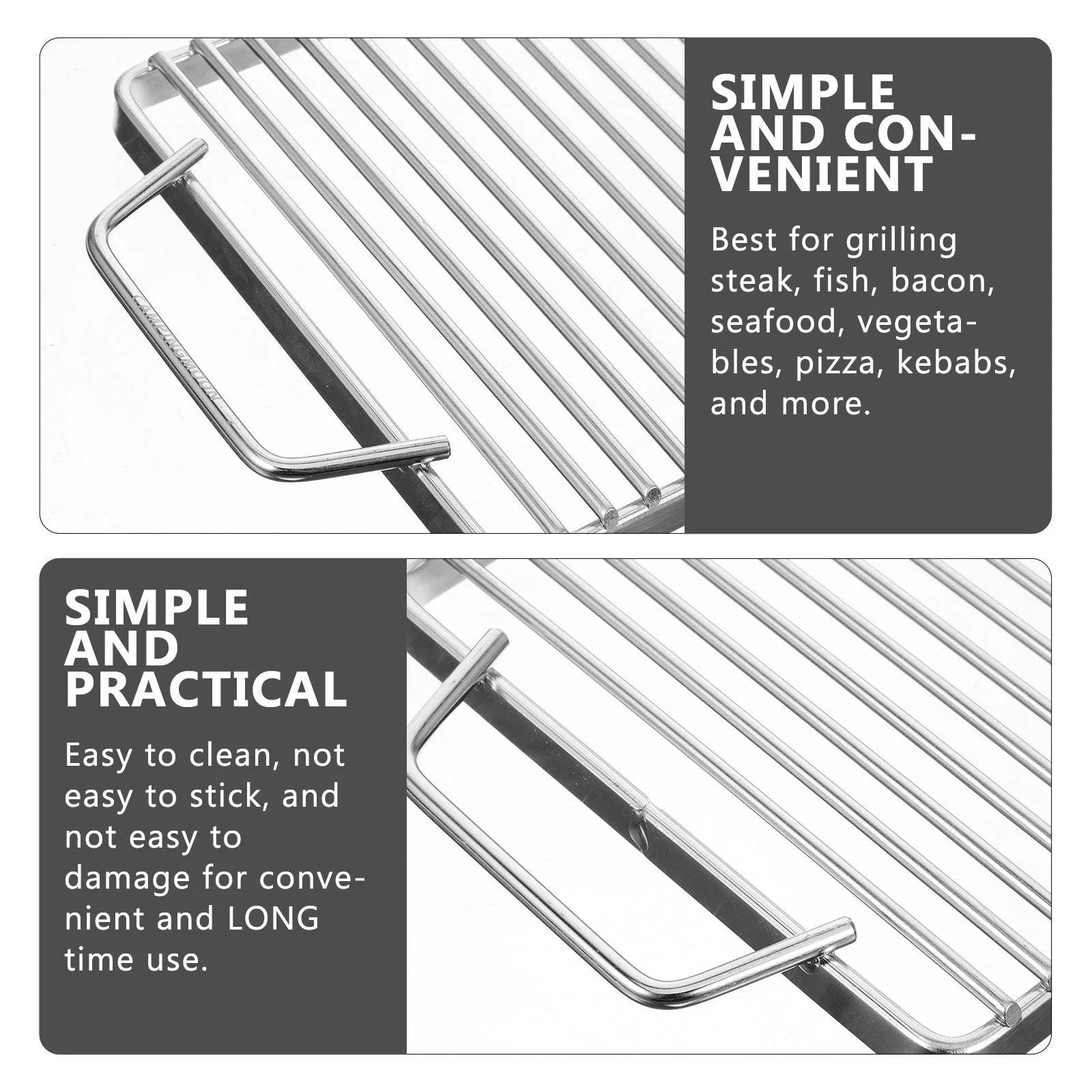 Bbq Grill Net Stainless Steel Cooking Grate Non Stick Heat Resistant Outdoor Barbecue Mesh for Fish Steak Vegetable Meat
Bbq Grill Net Stainless Steel Cooking Grate Non Stick Heat Resistant Outdoor Barbecue Mesh for Fish Steak Vegetable Meat