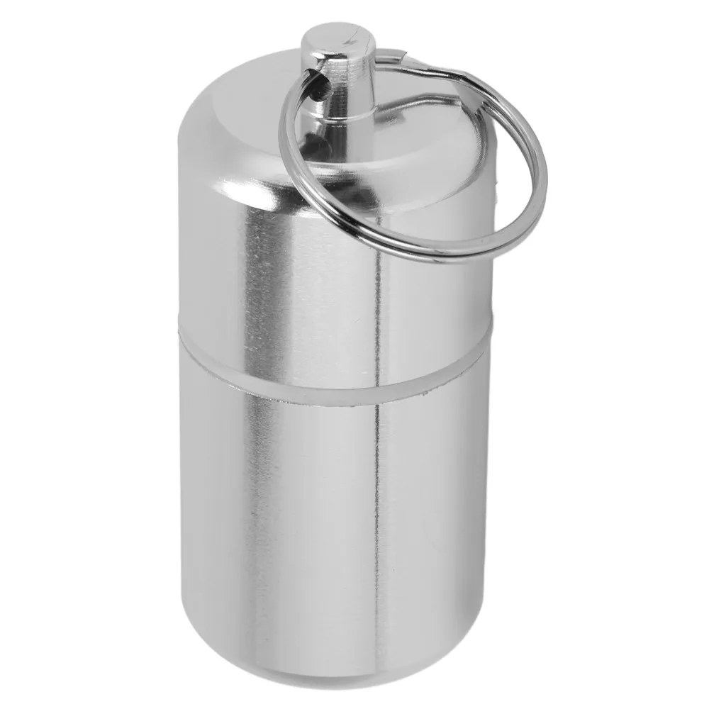 2Pcs Aluminum Alloy Keychain Tablet Storage Box Waterproof With Silicone Sealing Mini Medicine Bottle Rotating Lid Medicine Box
2Pcs Aluminum Alloy Keychain Tablet Storage Box Waterproof With Silicone Sealing Mini Medicine Bottle Rotating Lid Medicine Box