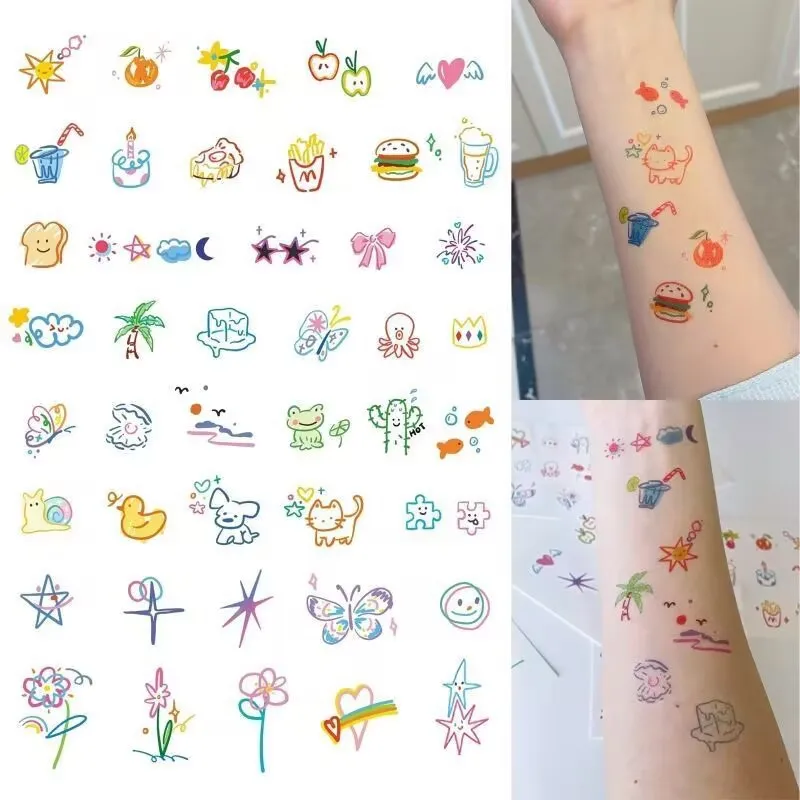 5pieces Colorful Mini Temporary Tattoos, Waterproof Long Lasting Dopamine Finger Stickers, Cute Aesthetic Ins Style Body Art Stickers for Summer
5pieces Colorful Mini Temporary Tattoos, Waterproof Long Lasting Dopamine Finger Stickers, Cute Aesthetic Ins Style Body Art Stickers for Summer