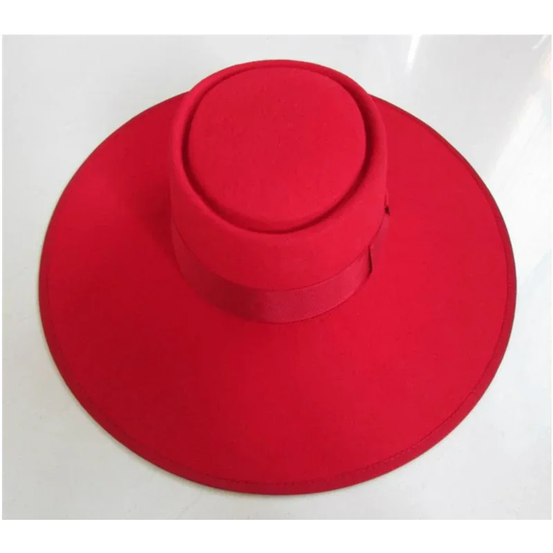Red Hat 100%Wool Felt Flat Cap 11.5cm Fedoras Hat for Women Elegant Wool Hats Wide Brim Fedora
Red Hat 100%Wool Felt Flat Cap 11.5cm Fedoras Hat for Women Elegant Wool Hats Wide Brim Fedora