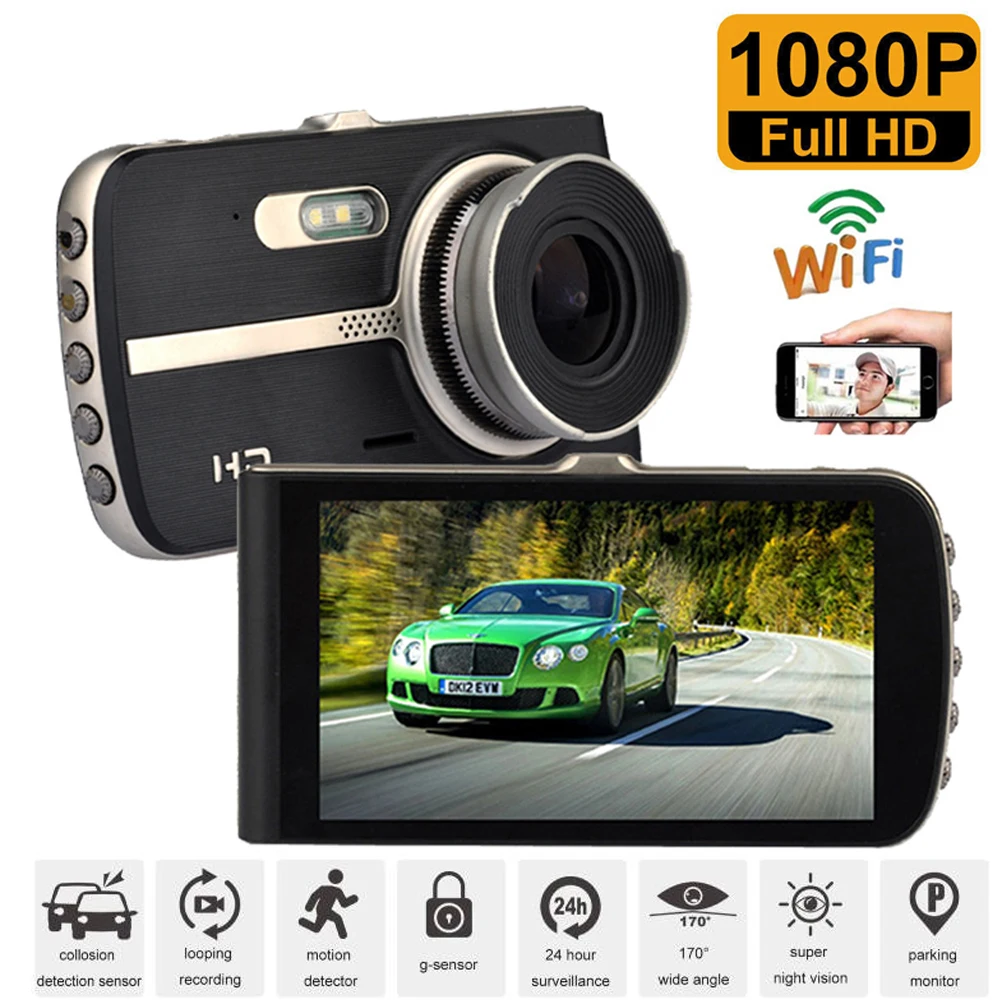 Car DVR 1080P Full HD Drive Video Recorders Rear View Camera Dual Lens GPS WiFi Dash Cam Night Vision Parking Monitor Black Box
Car DVR 1080P Full HD Drive Video Recorders Rear View Camera Dual Lens GPS WiFi Dash Cam Night Vision Parking Monitor Black Box