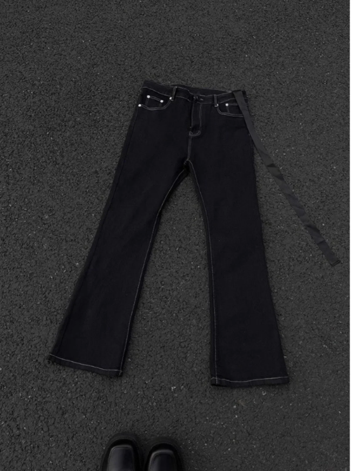 American Sle Vintage Bla Men's Jeans Spring Autumn High Street Vibe Wind Straight Leg Slimming Flared Long Trousers
American Sle Vintage Bla Men's Jeans Spring Autumn High Street Vibe Wind Straight Leg Slimming Flared Long Trousers