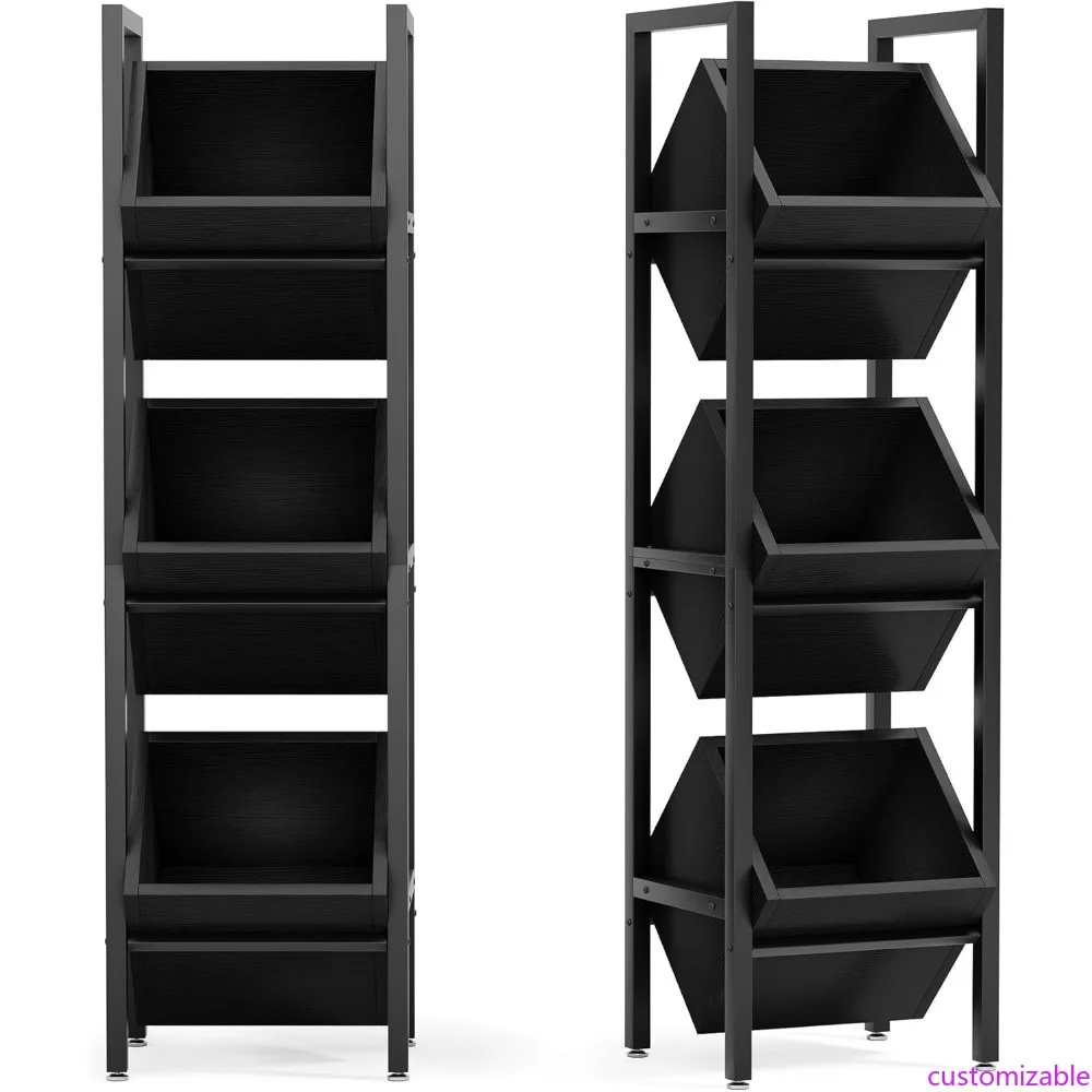 Wooden 3-Tier Rustic Basket Stand Organizer for Kitchen and Bathroom Storage
Wooden 3-Tier Rustic Basket Stand Organizer for Kitchen and Bathroom Storage