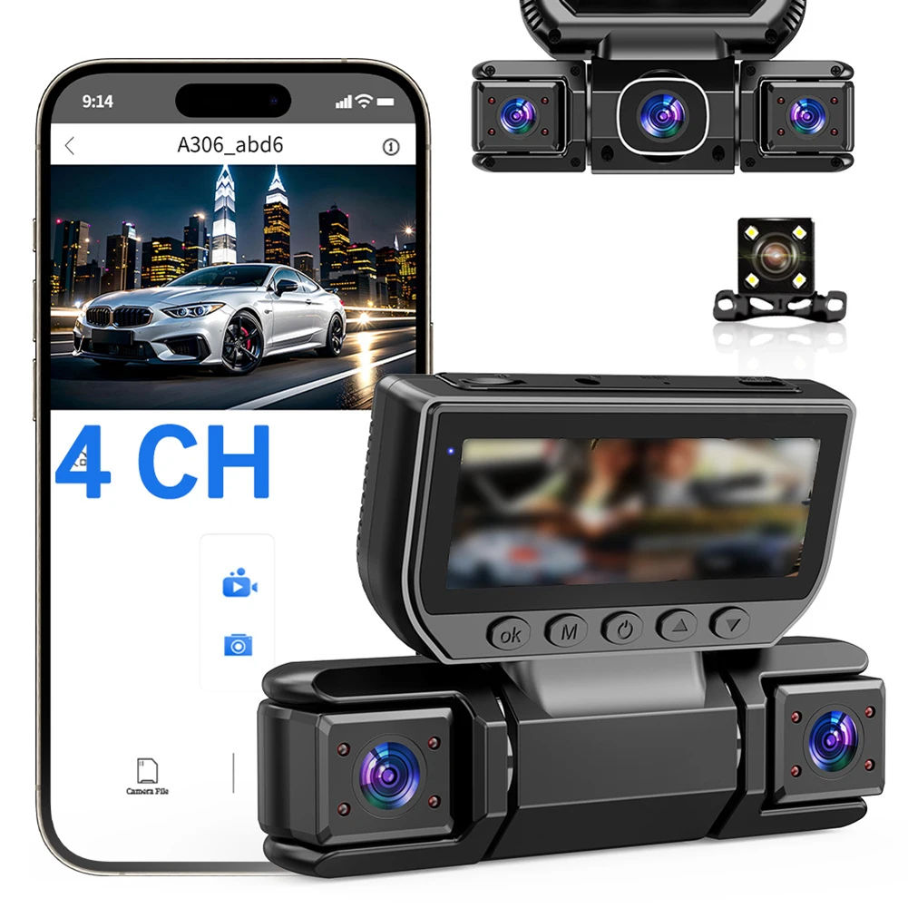 360° All-Around 1080p For Dash Cam With 24-Hour Parking Monitoring Car Electronics Accessories For Most Vehicles
360° All-Around 1080p For Dash Cam With 24-Hour Parking Monitoring Car Electronics Accessories For Most Vehicles