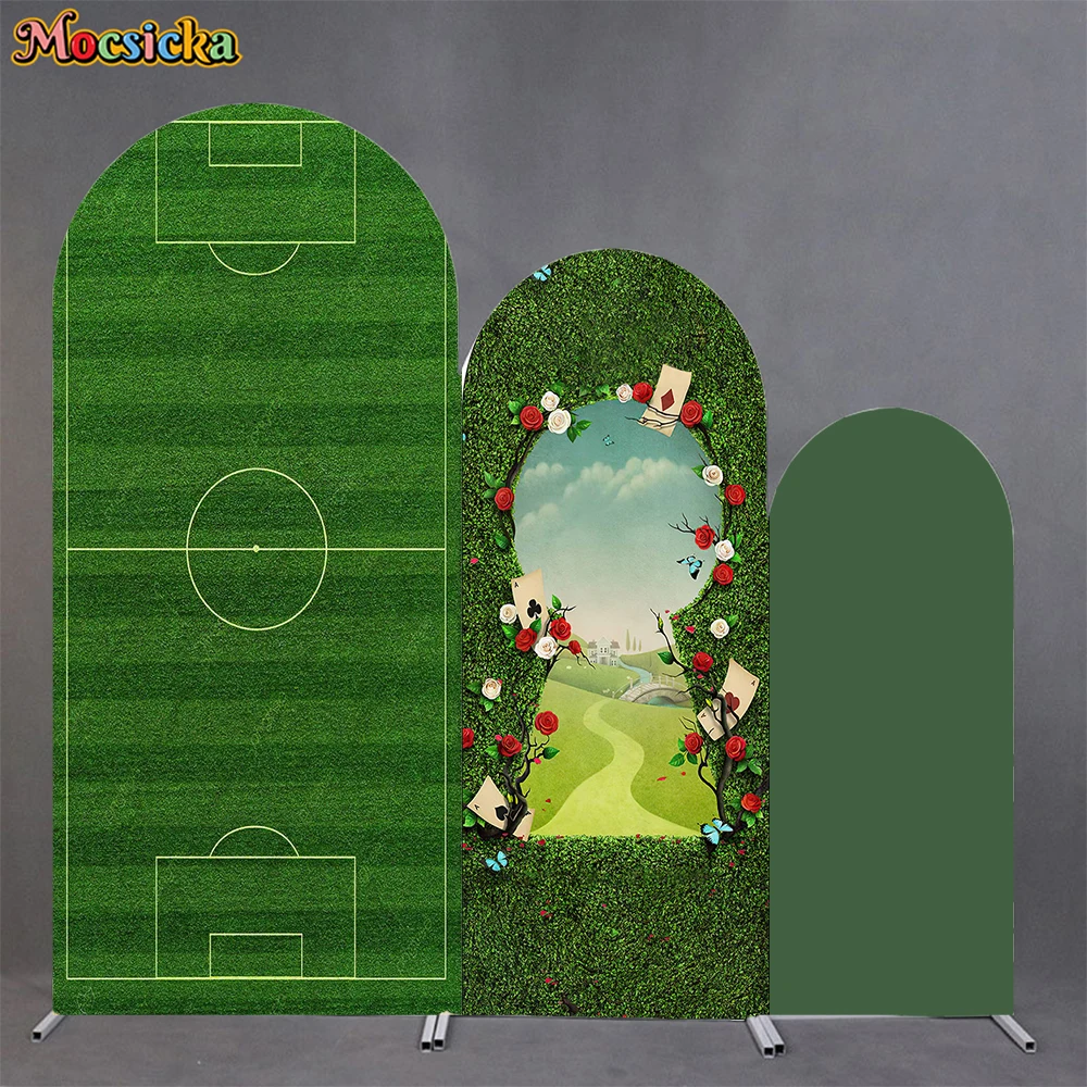 Mocsicka Wedding Arch Covers Backdrops Elastic Double-Faced Baby Shower Arched Backgrounds Football Green Grassland Party Decors
Mocsicka Wedding Arch Covers Backdrops Elastic Double-Faced Baby Shower Arched Backgrounds Football Green Grassland Party Decors