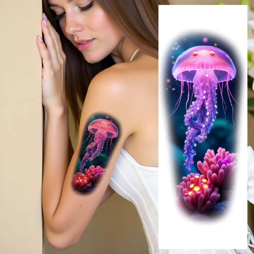 12pcs Temporary Tattoo Waterproof Long-Lasting Body Stickers Octopus Jellyfish Ray For Women Shoulders Back
12pcs Temporary Tattoo Waterproof Long-Lasting Body Stickers Octopus Jellyfish Ray For Women Shoulders Back