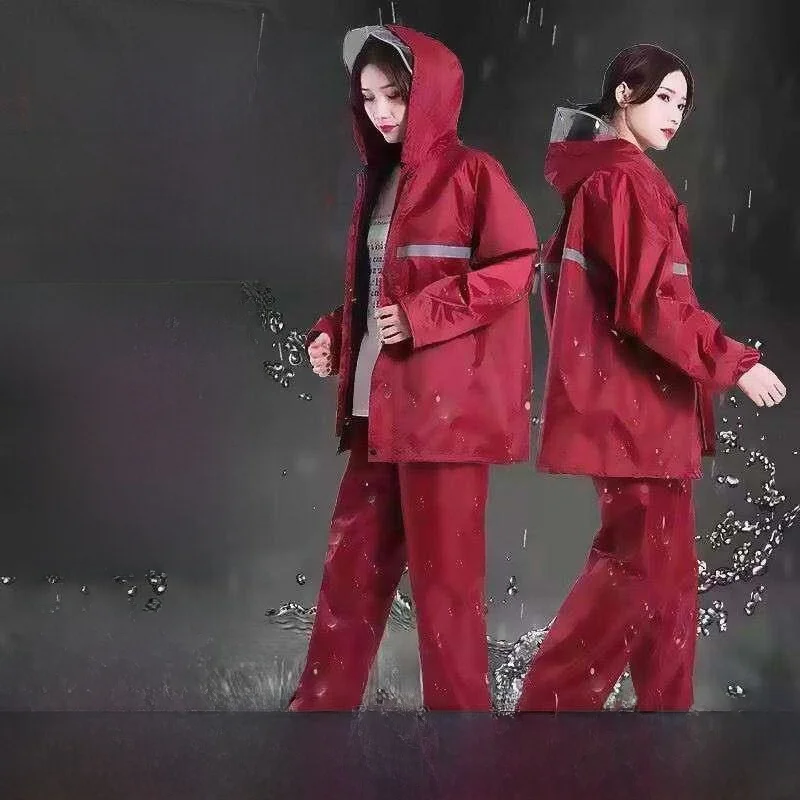 Unisex Outdoor Cycling Rain Suit Reflective Double Layer Vehicle Raincoat Rain Pants Full Body Waterproof Rainwear Set
Unisex Outdoor Cycling Rain Suit Reflective Double Layer Vehicle Raincoat Rain Pants Full Body Waterproof Rainwear Set