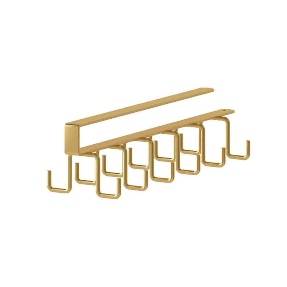 Punch-free Under Cupboard Shelf Double-row 6/12 Hooks Mug Cup Hanger Corrosion Resistant Round Head Hook Design Hanging Rack
Punch-free Under Cupboard Shelf Double-row 6/12 Hooks Mug Cup Hanger Corrosion Resistant Round Head Hook Design Hanging Rack