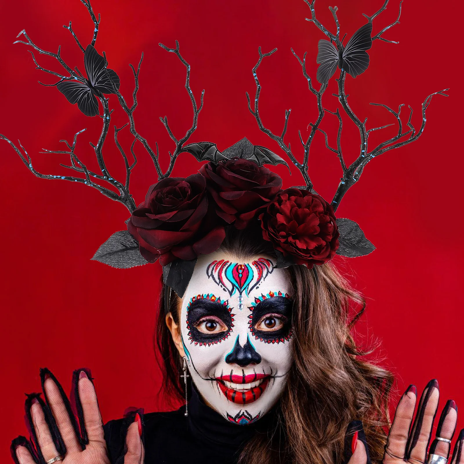 Готическая повязка на голову с розой, один размер подходит для большинства костюмов на Хэллоуин, вечерние обручи для волос, легкий удобный головной убор, повязка на голову на Хэллоуин
Готическая повязка на голову с розой, один размер подходит для большинства костюмов на Хэллоуин, вечерние обручи для волос, легкий удобный головной убор, повязка на голову на Хэллоуин