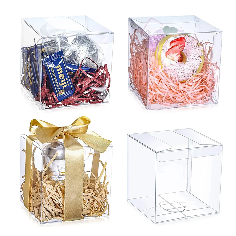 50pcs Clear PET Square Box with Ribbon Plastic Packaging Box For Macaron Candy Chocolate Baby Shower Wedding Party Favor Wrapper
50pcs Clear PET Square Box with Ribbon Plastic Packaging Box For Macaron Candy Chocolate Baby Shower Wedding Party Favor Wrapper