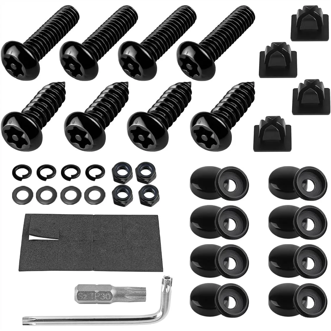 Anti Theft License Plate Screws Kit - Rustproof Stainless Steel M6 Tamper Proof Fastener with Caps for Secure Mounting
Anti Theft License Plate Screws Kit - Rustproof Stainless Steel M6 Tamper Proof Fastener with Caps for Secure Mounting