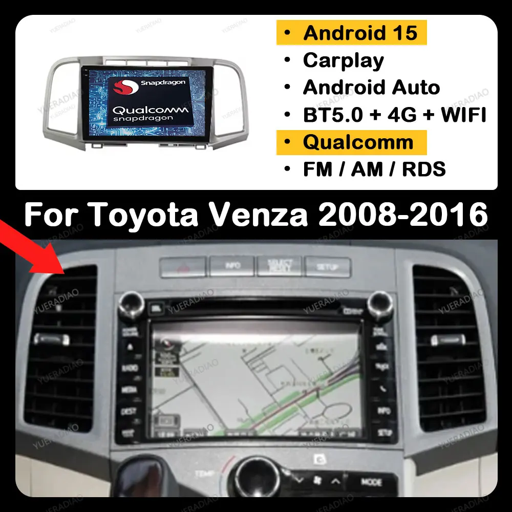 Android 15 Car Radio For Toyota Venza 2008 - 2016 GPS NAVI BT 2DIN 4G WIFI Multimedia Stereo Video Player Head Unit QLED LTE 5G
Android 15 Car Radio For Toyota Venza 2008 - 2016 GPS NAVI BT 2DIN 4G WIFI Multimedia Stereo Video Player Head Unit QLED LTE 5G